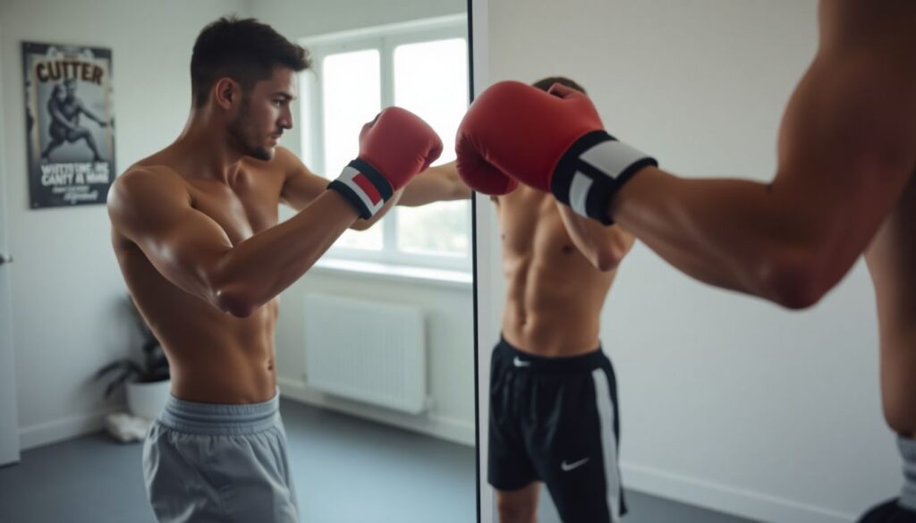Домашняя тренировка по боксу без партнера и мешка: как отработать технику в одиночку - иллюстрация